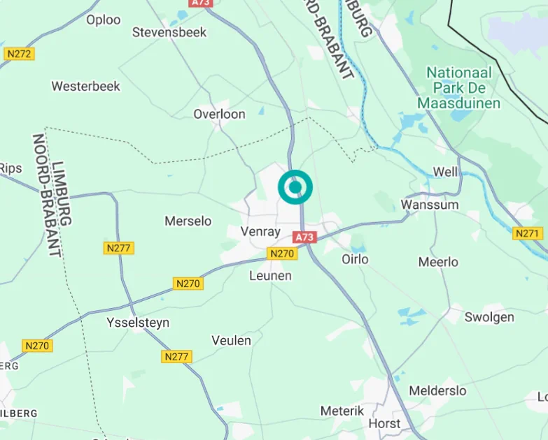 Oostendorp Toyota Venray Kaartaanzicht