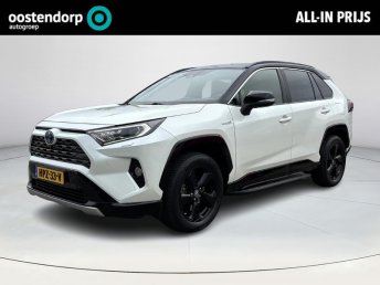 Toyota RAV4 2.5 Hybrid Bi-Tone Pano | Dodehoekdetectie | 360 graden camera | Panoramisch schuif-/kanteldak | Elektrisch bedienbare stoel | Lederen bekleding | JBL sound | occasion 2019