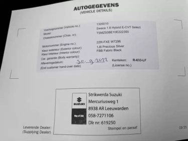 Foto van Suzuki Swace